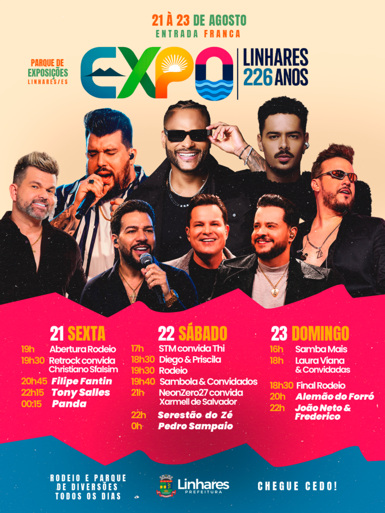 linhares-prepara-grande-festa-pelos-226-anos-com-pedro-sampaio,-panda,-joao-neto-&-frederico,-tony-salles-e-rodeio