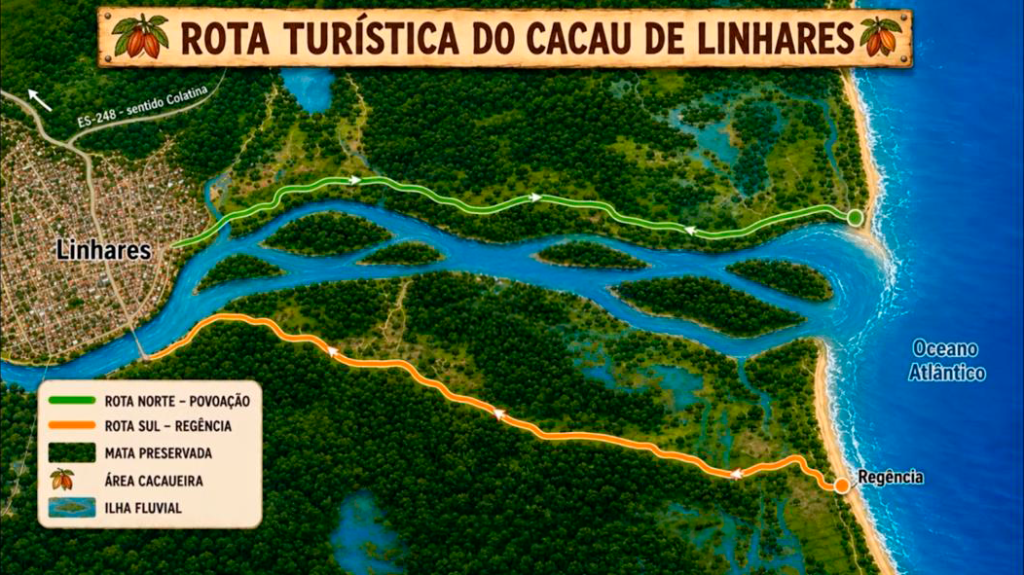 rota-do-cacau-e-sabores-de-linhares-une-renda,-preservacao-da-natureza-e-experiencias